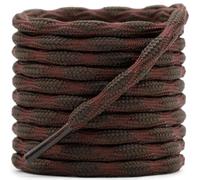 DELELE 2 Pair Round Wave Shape Non Slip Heavy Duty and Durable Outdoor Climbing Shoelaces Hiking Shoe Laces Shoestrings, 03 Red&brown, 118 inch (300CM)