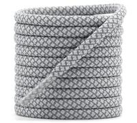 DELELE 2 Pairs 4/25" Thick Round Reflective Shoe Laces Safety Highlight Rope, 06 Light Gray, 55 inches(140CM)