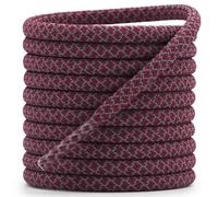 DELELE 2 Pairs 4/25" Thick Round Reflective Shoe Laces Safety Highlight Rope, 12 Dark Red, 55 Inch (140cm)