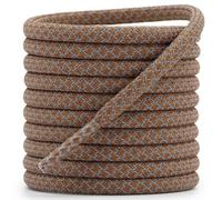 DELELE 2 Pairs 4/25" Thick Round Reflective Shoe Laces Safety Highlight Rope, 27 Light Brown, 55 inches(140CM)