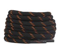 DELELE 2 Pairs of Thick Round Climbing Shoelaces Black Orange Dots Hiking Shoe Laces Boot Laces 61.02 Inches
