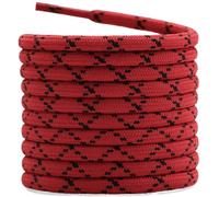 DELELE 2 Pairs Round Climbing Shoelaces Red Black Hiking Shoe Laces Boot Laces 41.34 Inches