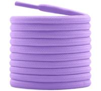 DELELE 2 Pairs Round Solid Climbing Shoelaces Light Purple Hiking Shoe Laces Boot Laces 77 Inches