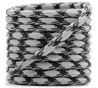 DELELE 2 Pairs Round Wave Non-Slip Antiskid Outdoor Mountaineering Climbing Shoe Laces Light Grey & Black Hiking Shoelaces Men Women Shoestrings 62.99 Inches