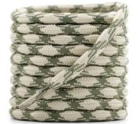 DELELE 2 Pairs Round Wave Shape Non Slip Heavy Duty and Durable Outdoor Climbing Shoelaces Beige & Army Green Hiking Shoe Laces Shoestrings-39