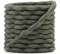 DELELE 2 Pairs Round Wave Shape Non Slip Heavy Duty and Durable Outdoor Climbing Shoelaces Hiking Shoe Laces Shoestrings, 22 dark brown and army green, 51" Inch (130CM)