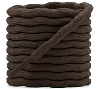 DELELE 2 Pairs Round Wave Shape Non Slip Heavy Duty and Durable Outdoor Climbing Shoelaces Hiking Shoe Laces Shoestrings, 11 dark brown, 51" Inch (130CM)