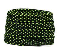 DELELE 2 Pairs Wide 8 mm Double Layer Flat Hollow Shoe Laces Black Green Strings Rope Polka Dots Colourful Twill Shoelaces Shoestrings 39.37 Inches