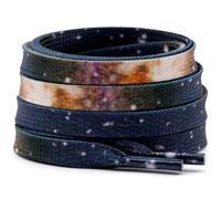 DELELE Flat Gradient Shoe Laces: Colored Print Shoelaces Sneakers 2 Pair, 15 Black Blue Beige Starry Sky, 63 inch(160CM)