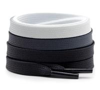 DELELE Flat Gradient Shoe Laces: Colored Print Shoelaces Sneakers 2 Pair, 17 Black Gradient, 63 inch(160CM)