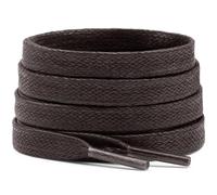 DELELE Flat Waxed Cotton Shoelaces: Wax Shoe Laces for Sneakers Boot 2 Pair, 03 Dark Brown, 31 inch (80CM)