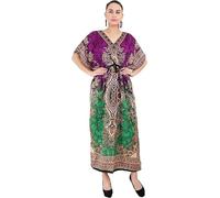 Delena Designs Women's Long Kaftan Dress Maxi Caftan Gown Top Night Dress Red