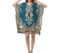Delena Designs Women's Short Kaftan Dress Maxi Caftan Dress Gown Top Night Dress