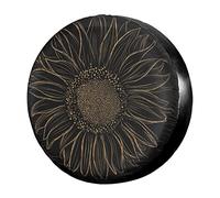 Delerain Sunflower Floral Spare Tire Cover Sun Protector Waterproof Wheel Protectors for RV Trailer RV SUV Truck and Many Vehicle(16 Inch for Diameter 29"-31")