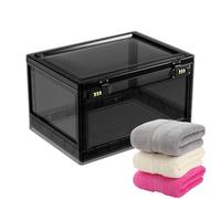 Delete Lockable Storage Box - Password Protected Container, Transparent Secure , Durable Stackable Keeper, High Capacity Compact Holder for Medicine Snacks Tablet Te