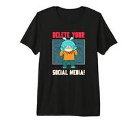 Delete Your Social Media Analog Digital Life Detox Statement Premium T-Shirt