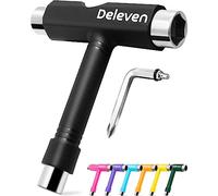 Deleven All-in-One Multi-Function Lightweight Portable Skate Tool with 2-in-1 Allen Wrench & Phillips Head Screwdriver - Adjust Roller Skates, Longboards, Skateboards, Quads, Wheels, Trucks & Kingpin