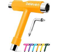 Deleven All-in-One Multi-Function Lightweight Portable Skate Tool with 2-in-1 Allen Wrench & Phillips Head Screwdriver - Adjust Roller Skates, Longboards, Skateboards, Quads, Wheels, Trucks & Kingpin