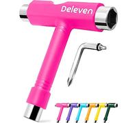 Deleven All-in-One Multi-Function Lightweight Portable Skate Tool with 2-in-1 Allen Wrench & Phillips Head Screwdriver - Adjust Roller Skates, Longboards, Skateboards, Quads, Wheels, Trucks & Kingpin