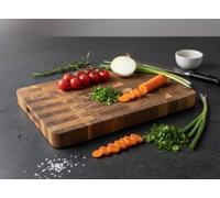 Delex End Grain Acacia Wood Chopping Board - Large Wooden Butcher Block, Cheese Board & Charcuterie Serving Platter - Durable Knife-Friendly Cutting Board for Kitchen (50x35x3 cm)