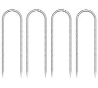 Delex Trampoline Anchor Kit Heavy Duty U Shaped ground anchor Tent Pegs Stakes, Galvanized Steel Trampoline Tie Down Kit for Soccer Goals, Garden Decoration