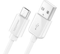 deleyCON 0.5m (1.64 ft.) Micro USB Charging & Data Cable Compatible for Android Phones Smartphones Tablets MP3 Player Cameras and more. - White