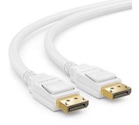 deleyCON 1.5 m DisplayPort 8K Cable 1.4-1080P to 8K - Ideal for Gaming Monitors up to 240Hz PC HBR3 DSC HDR-10 - White