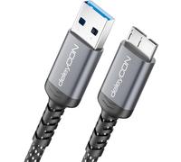 deleyCON 1.5 m USB 3.0 Micro B Cable 5Gbps - USB A to Micro B USB Male - Data Cable for External Hard Drive HDD SSD - for Toshiba, WD, Seagate, Samsung Galaxy S5 / Note 3 / Note Pro 12.2 etc