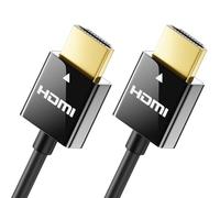 deleyCON 1.5m Flexible High-Speed HDMI Cable Slim with Ethernet (Latest Standard) 3D 4K UHD - Black