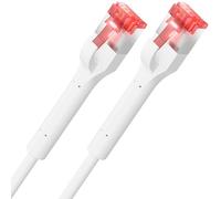 deleyCON 1 m CAT 6A Patch Cable FlexAngle & Slim Technology Flexible RJ45 Connector U/FTP Shielding 10 Gbit/s GIGABIT LAN DSL RJ45 Network Cable Halogen-Free White
