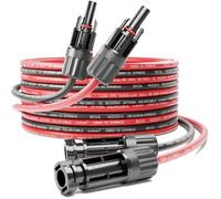 deleyCON 10 m PV4 Solar Cable Extension Kit 4 mm² for the Cable for Photovoltaic Installations - Extension for Serial and Parallel Wiring 1 kV AC 1.5 kV DC - Weatherproof & UV Resistant IP68