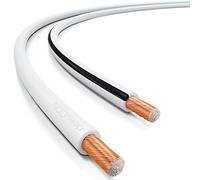 deleyCON 10m (32.81 ft.) Loudspeaker Cable 2x 4.0mm² Speaker Cable CCA Copper-Coated Aluminium 2x56x0.30mm Filaments Polarity Marking - White