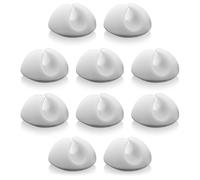 deleyCON 10x Cable Clips Cable Holder Cable Management Cable Fixation Cable Organizer for Cables up to 8mm Cable Clamps Cable Fastening Cable Management White