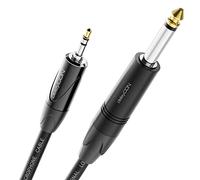 deleyCON 1m (3.28 ft.) Jack Cable 6.35mm (0.25") to 3.5mm (0.14") - Studio Quality - Made of Pure OFC Copper (AWG24) - Metal Plug Jack Plug Audio Cable AUX