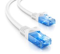 deleyCON 1m CAT.6 Gigabit Ethernet LAN Network Cable RJ45 CAT6 Cable Compatible with CAT.5 CAT.5e CAT.6a Cat.7 - White