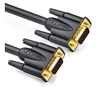 deleyCON 20m (65.62 ft.) S-VGA Monitor Cable - VGA 15-Pin Cable D-Sub Connector Full HD Triple-Shielded Kink Protection Gold-Plated Contacts - Black