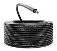 deleyCON 25 m Solar Cable 6 mm² Photovoltaic Cable for PV Systems - UV-Resistant Halogen-Free for 1 kV AC 1.5 kV DC - Ideal for Fixed Installation and PV Plug Contacts - Black