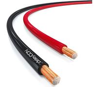 deleyCON 25m Speaker Cable, 2x2.5mm², CCA, Red/Black, PVC, Compatible with Loudspeakers, Hi-fi Receiver, Home Cinema System