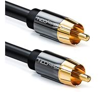 deleyCON 4 m Subwoofer Cable, RCA Digital Coaxial Cable, Gold-Plated Connectors, Audio Cable for Subwoofer AV Receiver Amplifier Home Cinema