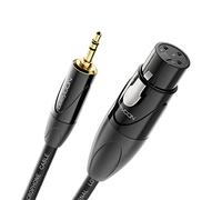 deleyCON 5m (16.40 ft.) XLR to 3.5mm (0.14") Audio Adapter Cable Microphone Cable - Studio Quality - Made of Pure OFC Copper (AWG24) - 1x XLR Female 3 Pole to 3.5mm (0.14") TRS Jack Stereo Male