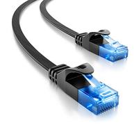 deleyCON 5m Flat Network Cable CAT6 1000Mbit Gigabit LAN - Cat 6 RJ45 Ethernet Patch Cable for Internet Switch Router Modem Patch Panel - Black