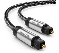 deleyCON 6 m Toslink Optical Digital Audio Cable with Metal Plug and Nylon Sheath - SPDIF Fibre Optic Cable