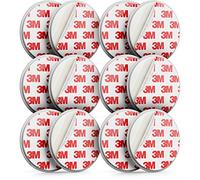 deleyCON 6x Magnetic Smoke Detector Mount Magnetic Attachment Smoke Detector Self-Adhesive Magnetic Fixture Adhesive Surface Diameter 65mm