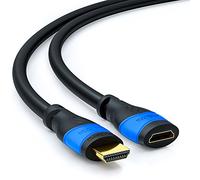 deleyCON MK1111 HDMI Extension Cable 1m - compatible with HDMI 2.0a/b/1.4a - UHD 4K HDR 3D 1080p 2160p ARC - Black-Blue