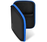 deleyCON Navi case/case for navigation devices - GPS up to 4.3" & 5" (14.6x9.3x3.4cm) robust & shockproof 2 inner compartments net pockets - blue