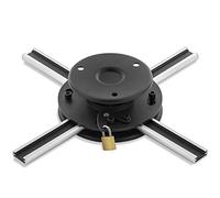 deleyCON Universal Projector Ceiling Mount +/-15° Tilt, 360° Rotation - Up to 20 Kg - Distance from Ceiling: 62 mm - Variable setting - Black
