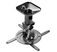 deleyCON Universal Projector Ceiling Mount Adjustable by +-25 Rotatable Through 360 up to 15Kg (33.07 Pounds) Ceiling Spacing of 8.46" Inch (215mm) Cable Management - Black