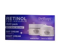 DELFANTI Milano | Retinol Pro-Advance Duo Pack with Dead Sea Salt - Day + Night Cream | 2X50mL