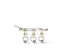 Delfina Delettrez 18kt white and yellow gold Two in One diamond earring One Size