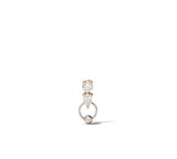 Delfina Delettrez 18kt white and yellow gold Two in One diamond earring One Size